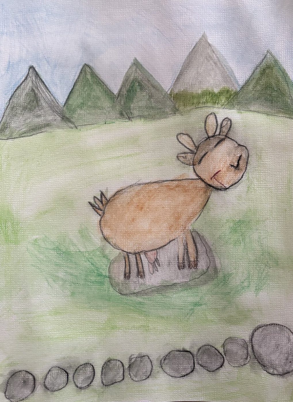 Ziege in den Bergen von Milo Ziegler